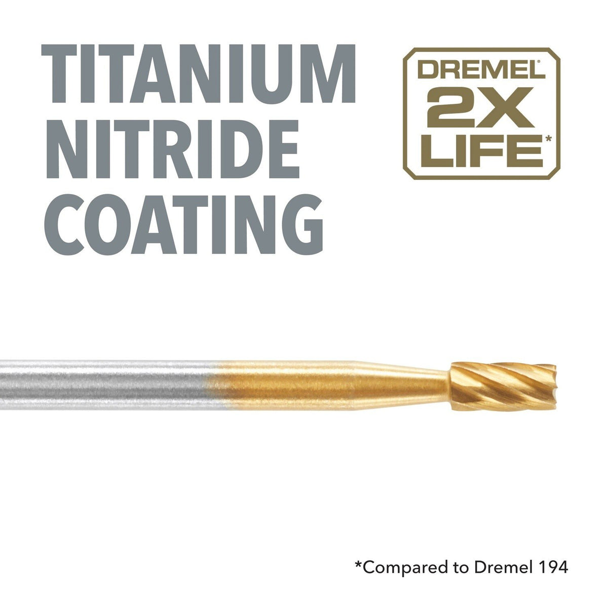 Dremel 194HP 1/8" Cylinder High Performance Rotary Carving Bit (2 Pack) - 3
