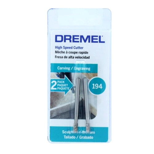 Bosch 194 1/8" High Speed Steel Carving Bit for Rotary Tools (2 Pack)