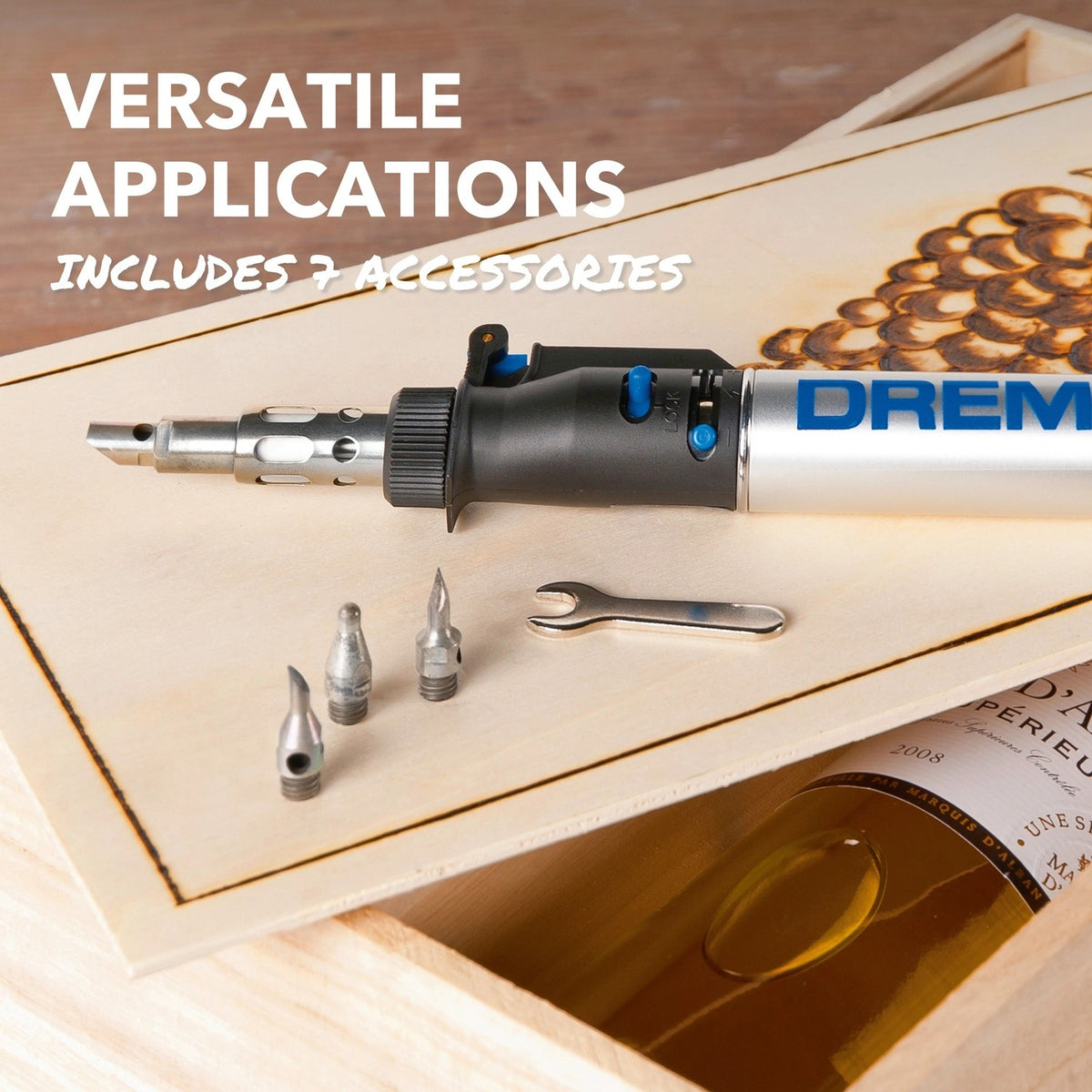 Dremel 2000-7 VersaTip Cordless Butane Soldering Torch with Case and 7 Accessories - 3