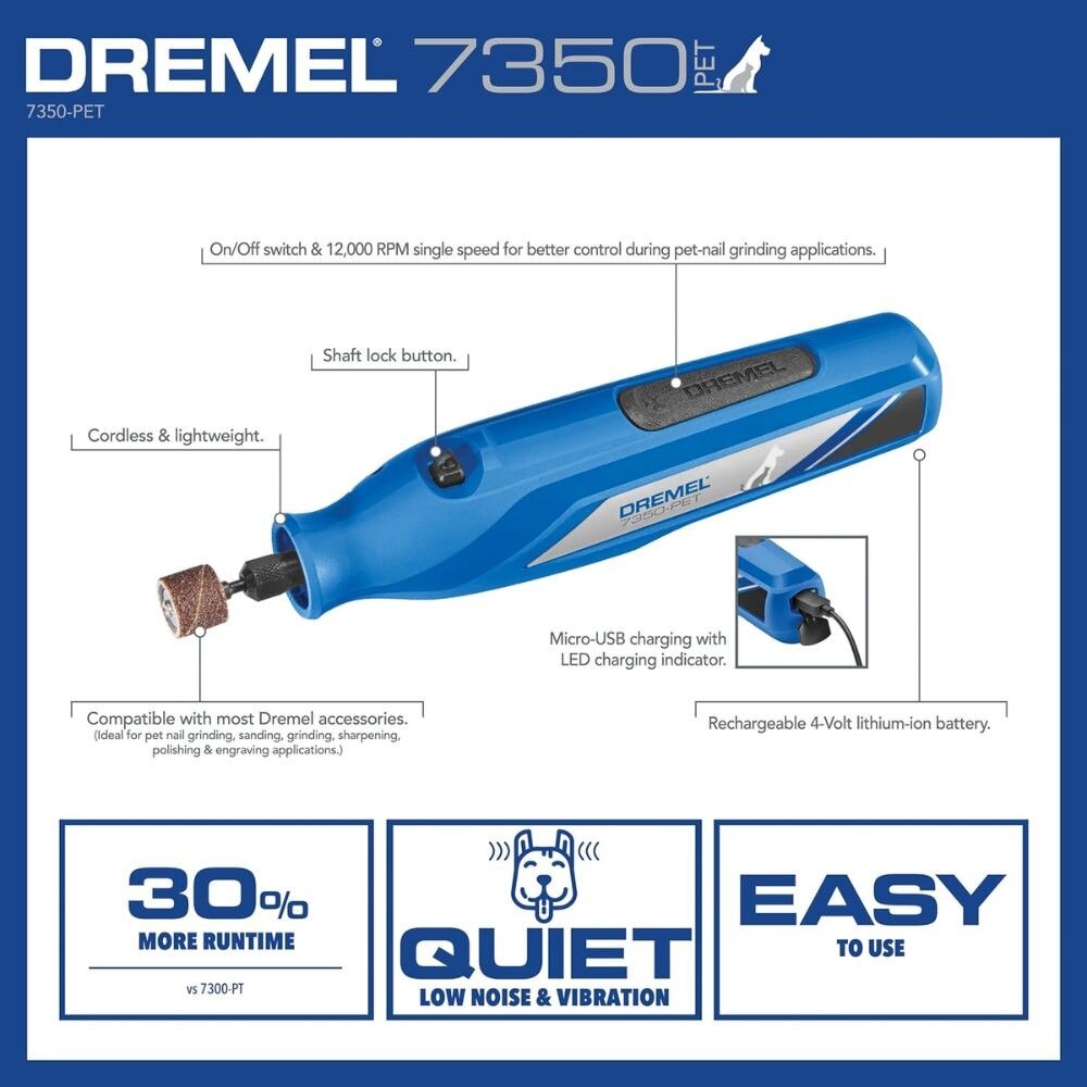 Dremel 7350-PET 3.6V Pet Grooming Kit - 2