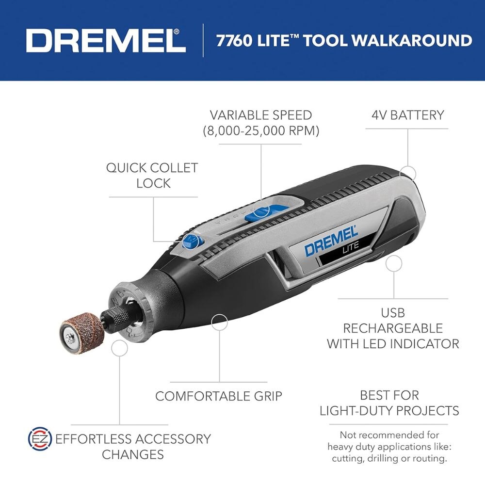 Dremel 7760-N/10 3.6V Trapped Blister CL RT Kit - 2