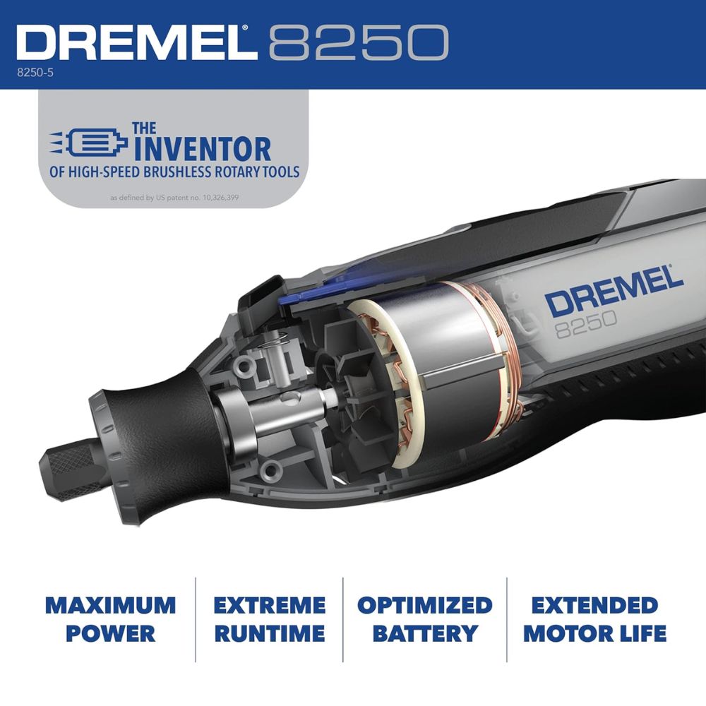 Dremel 8250-5 12V Cordless Brushless Rotary Tool Kit - 4