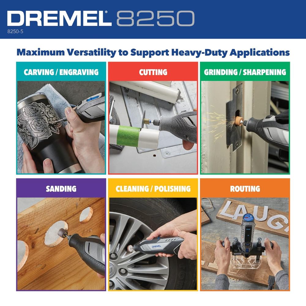 Dremel 8250-5 12V Cordless Brushless Rotary Tool Kit - 8