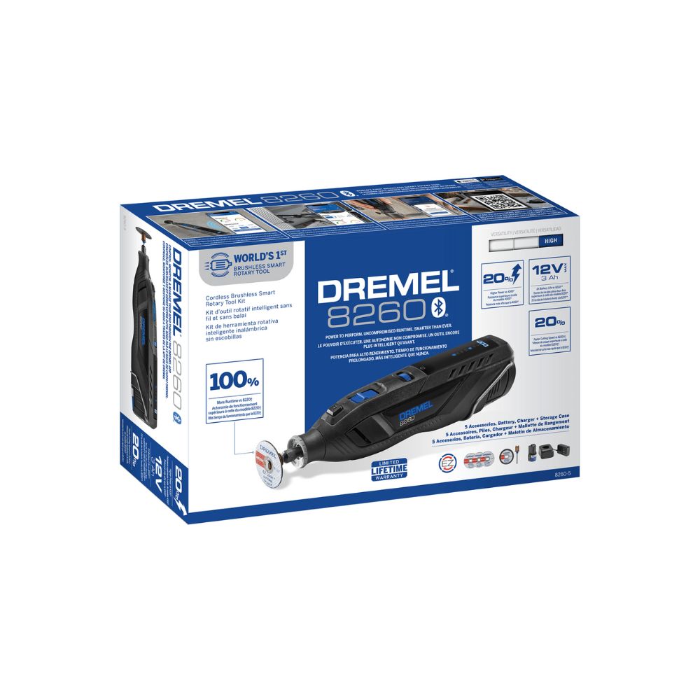Dremel 8260-5 12V Cordless Brushless & Connected Rotary Tool Kit - 4
