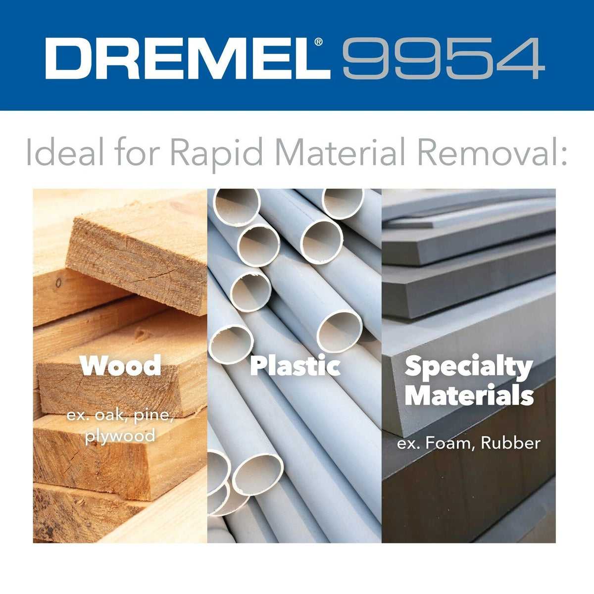 Dremel 9954 5/16" Ball Nose Max Power Carving Bit for Wood Plastic Foam and Rubber - 4
