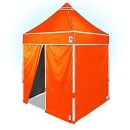 E-Z UP SWHV410BOR Sidewall Four Pack W/3 Walls, 1 Mid Zip, Hi-Viz, 10'x10', Bright Orange