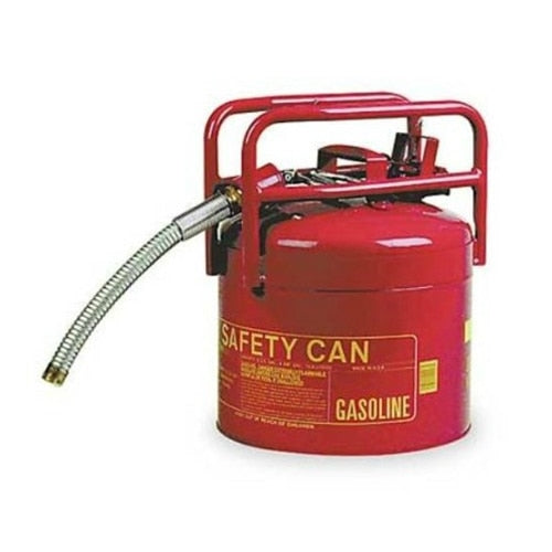 Eagle 1215SX5 Red Galvanized Steel Type II Style Safety Can w/5/8" Flexible Hose