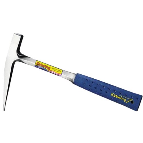 EstWing E3-13P 13 oz Solid Steel Lightweight Rock Pick with Blue Shock Reduction Grip
