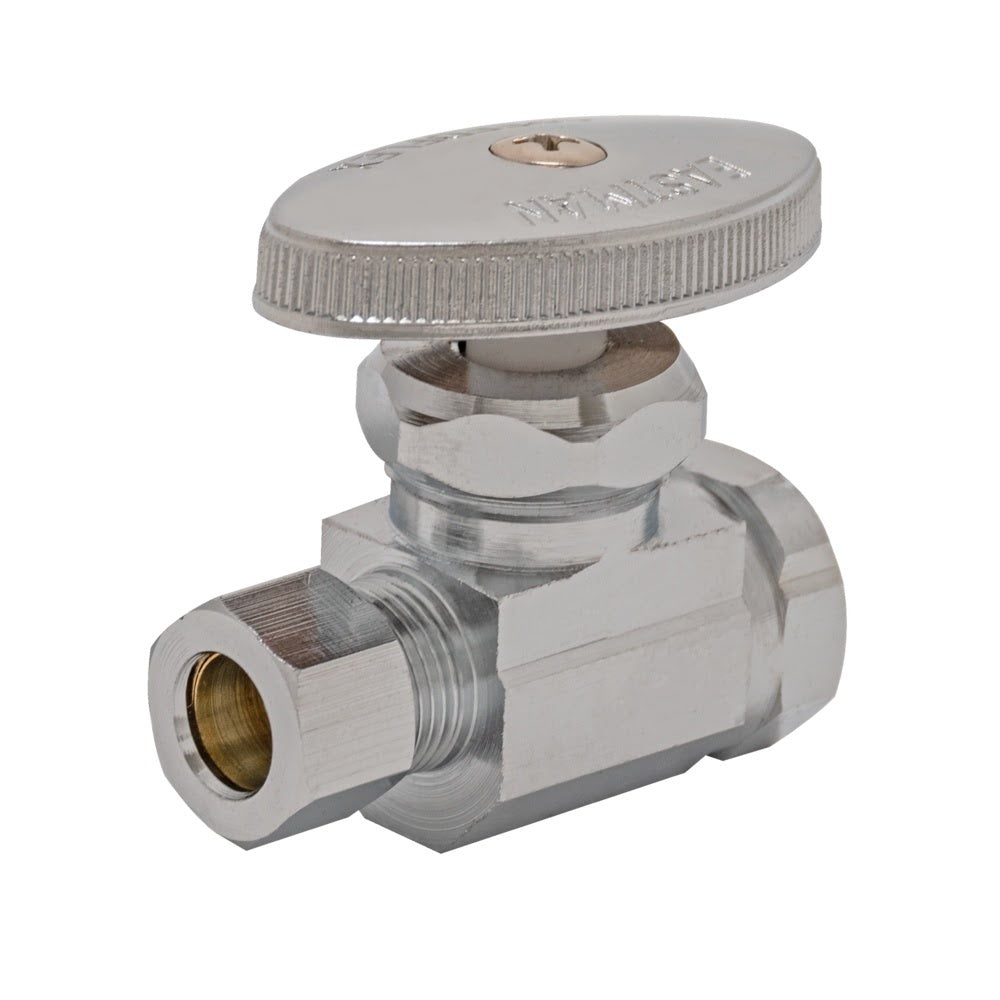 Eastman 04318LF 3/8 in. OD x 3/8 in. FIP Chrome Plated Straight Multiturn Stop Valve