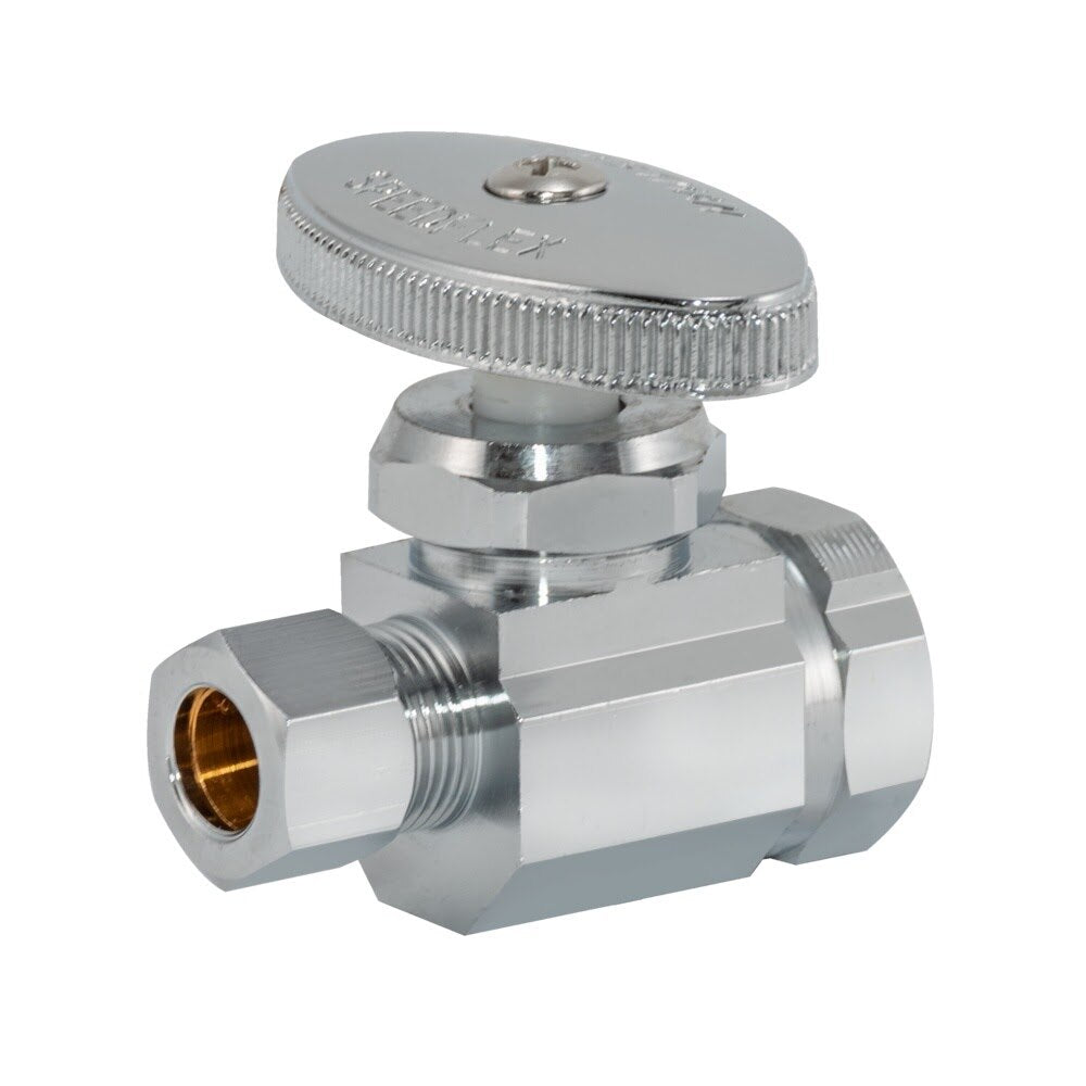Eastman 04321LF 3/8 in OD x 1/2 in FIP Straight Stop Multi Turn Valve