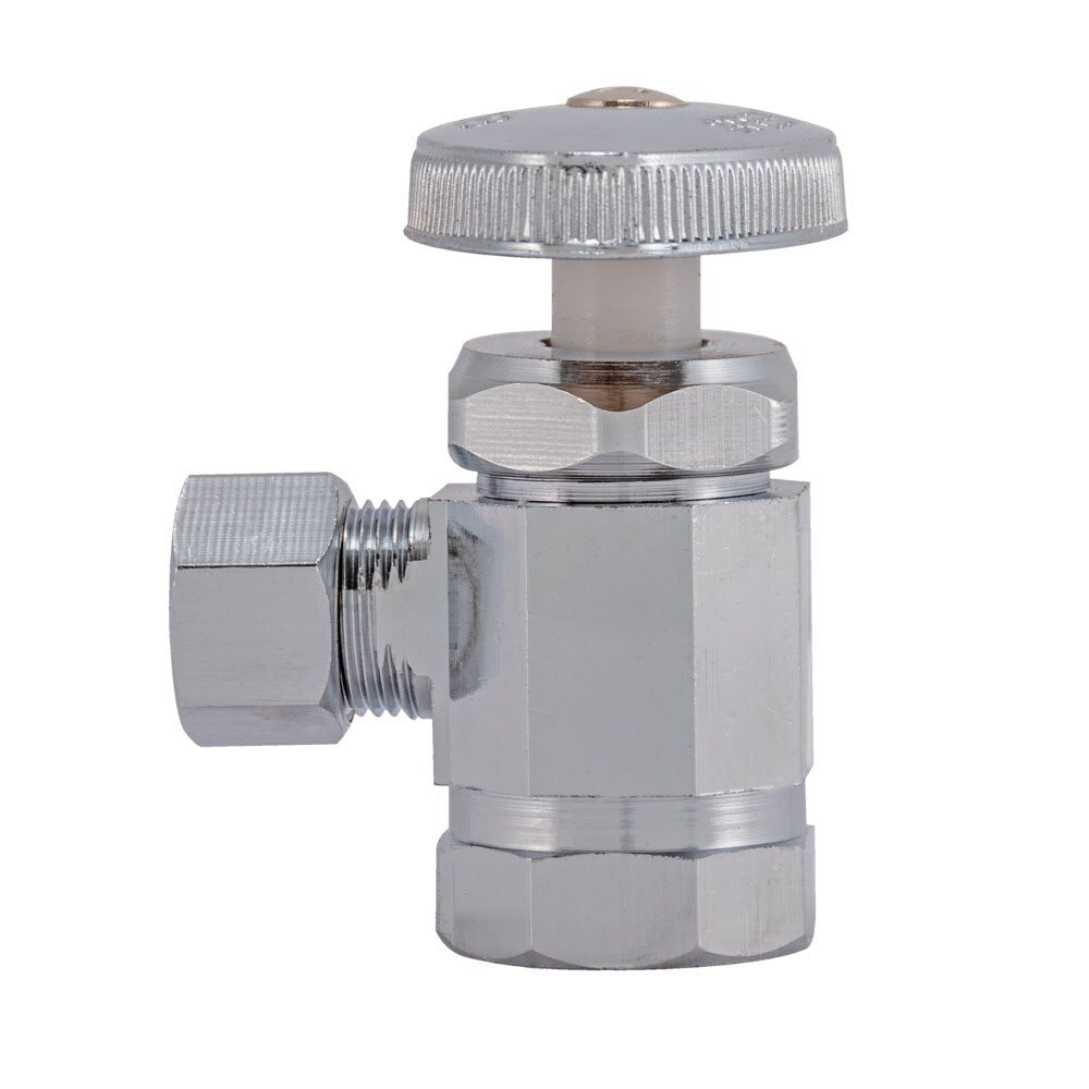 Eastman 04322LF 3/8 in. OD x 1/2 in. FIP Chrome Plated Multi Turn Angle Stop Valve