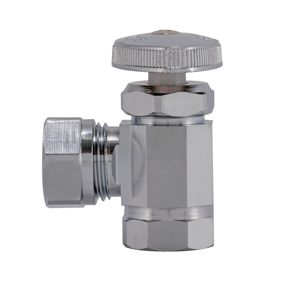 Eastman 04328LF 7/16 in. or 1/2 in. Slip Joint x 1/2 in. FIP Multi-Turn Angle Stop Valve - 2