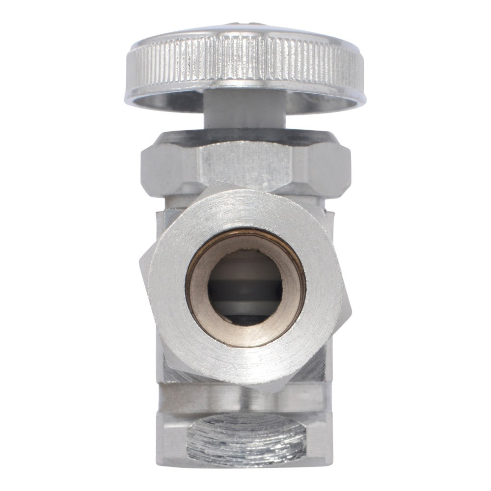 Eastman 04336LF 1/2 in. OD x 3/8 in. FIP Chrome-Plated Multi-Turn Angle Stop Valve - 3