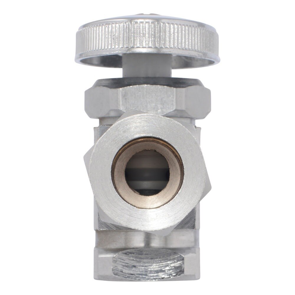 Eastman 04336LF 1/2 in. OD x 3/8 in. FIP Chrome-Plated Multi-Turn Angle Stop Valve - 3
