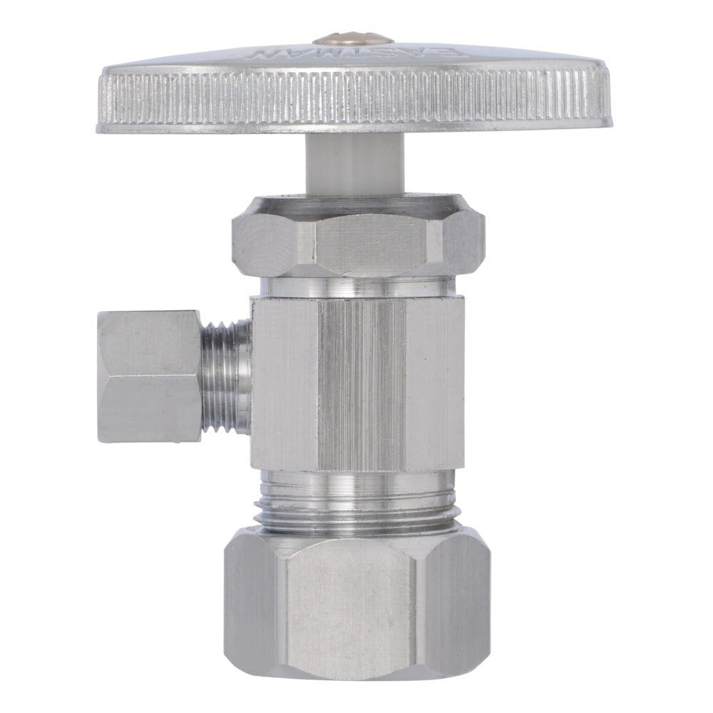 Eastman 04344LF 1/4 in. OD x 5/8 in. OD Compression Multi-Turn Angle Stop Valve - 2