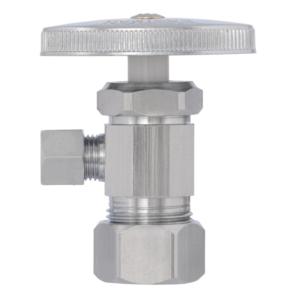 Eastman 04344LF 1/4 in. OD x 5/8 in. OD Compression Multi-Turn Angle Stop Valve - 2