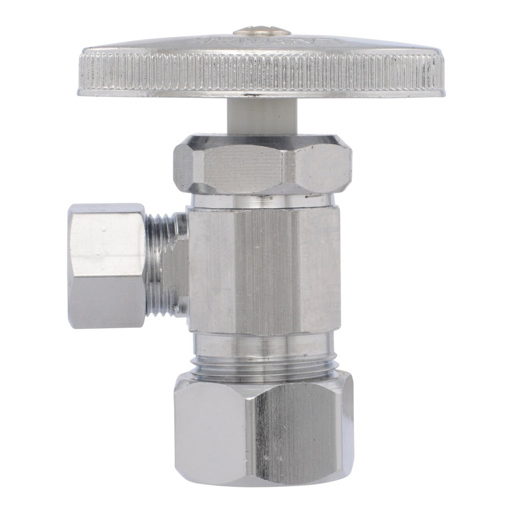 Eastman 04348LF 3/8 in. OD x 5/8 in. OD Multi-Turn Angle Compression Stop Valve - 2