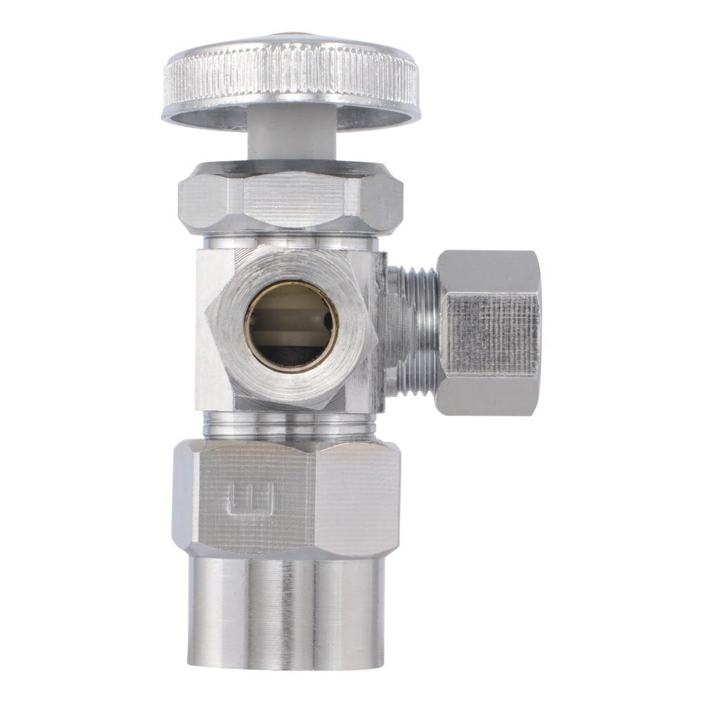 Eastman 04349LF 3/8 in OD x 3/8 in OD x 1/2 in CPVC Multi-Turn Dual Outlet Angle Stop Valve - 3