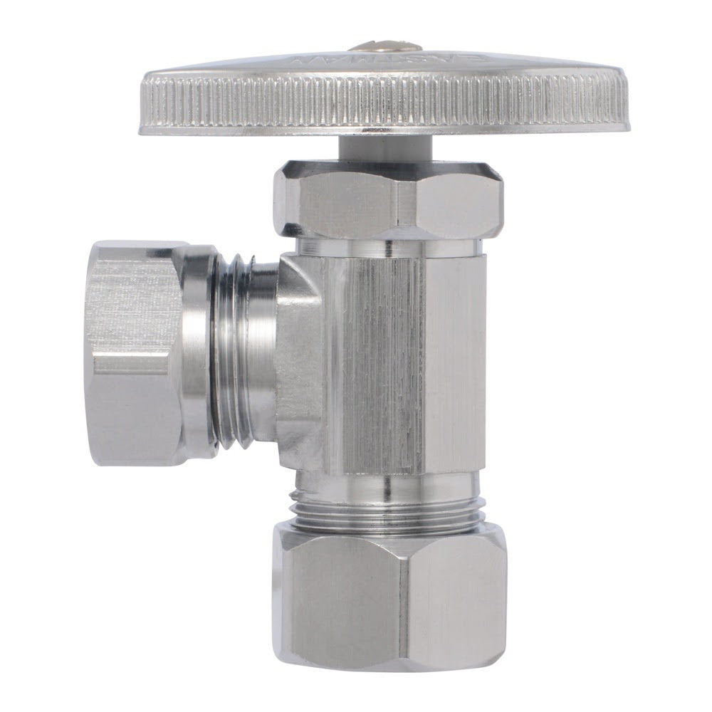 Eastman 04356LF 7/16 in. or 1/2 in. Slip Joint x 5/8 in. OD Multi-Turn Angle Stop Valve - 2