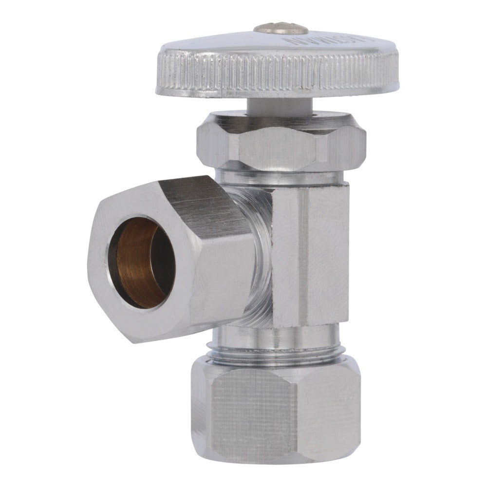 Eastman 04358LF 1/2 in. OD x 5/8 in. Compression Multi-Turn Angle Stop Valve