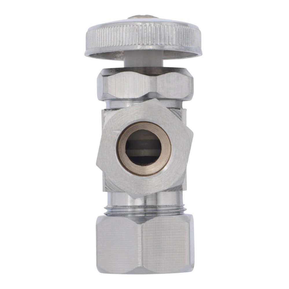 Eastman 04358LF 1/2 in. OD x 5/8 in. Compression Multi-Turn Angle Stop Valve - 2