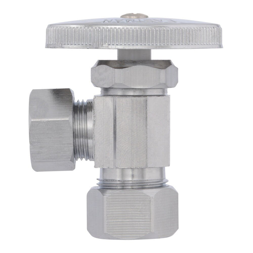 Eastman 04358LF 1/2 in. OD x 5/8 in. Compression Multi-Turn Angle Stop Valve - 3