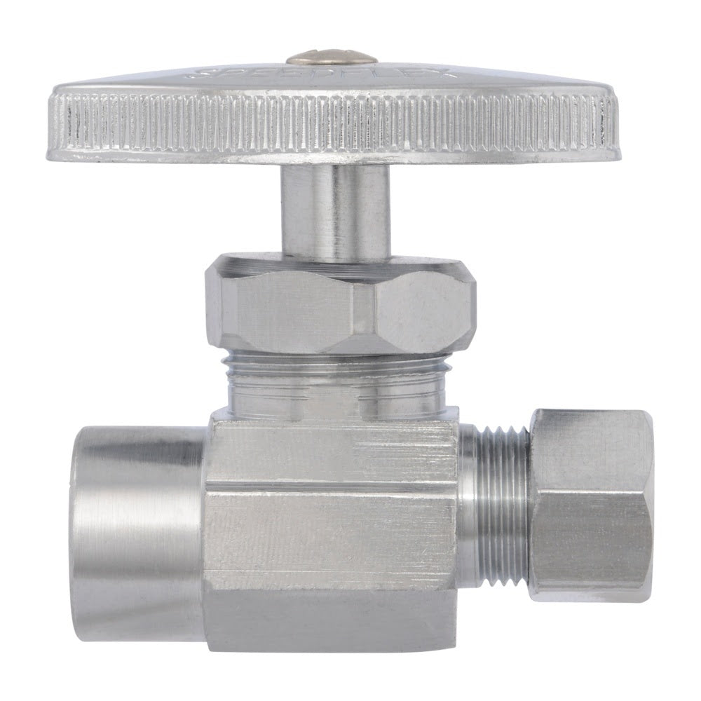 Eastman 04385LF 3/8 in OD x 1/2 in Sweat Straight Stop Multi-Turn Valve - 2