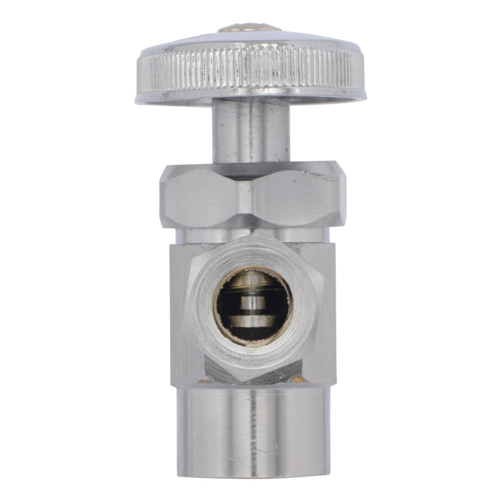 Eastman 04387LF 3/8 in. OD x 1/2 in. Sweat Multi-Turn Angle Stop Valve for Fixture Supply Lines - 3