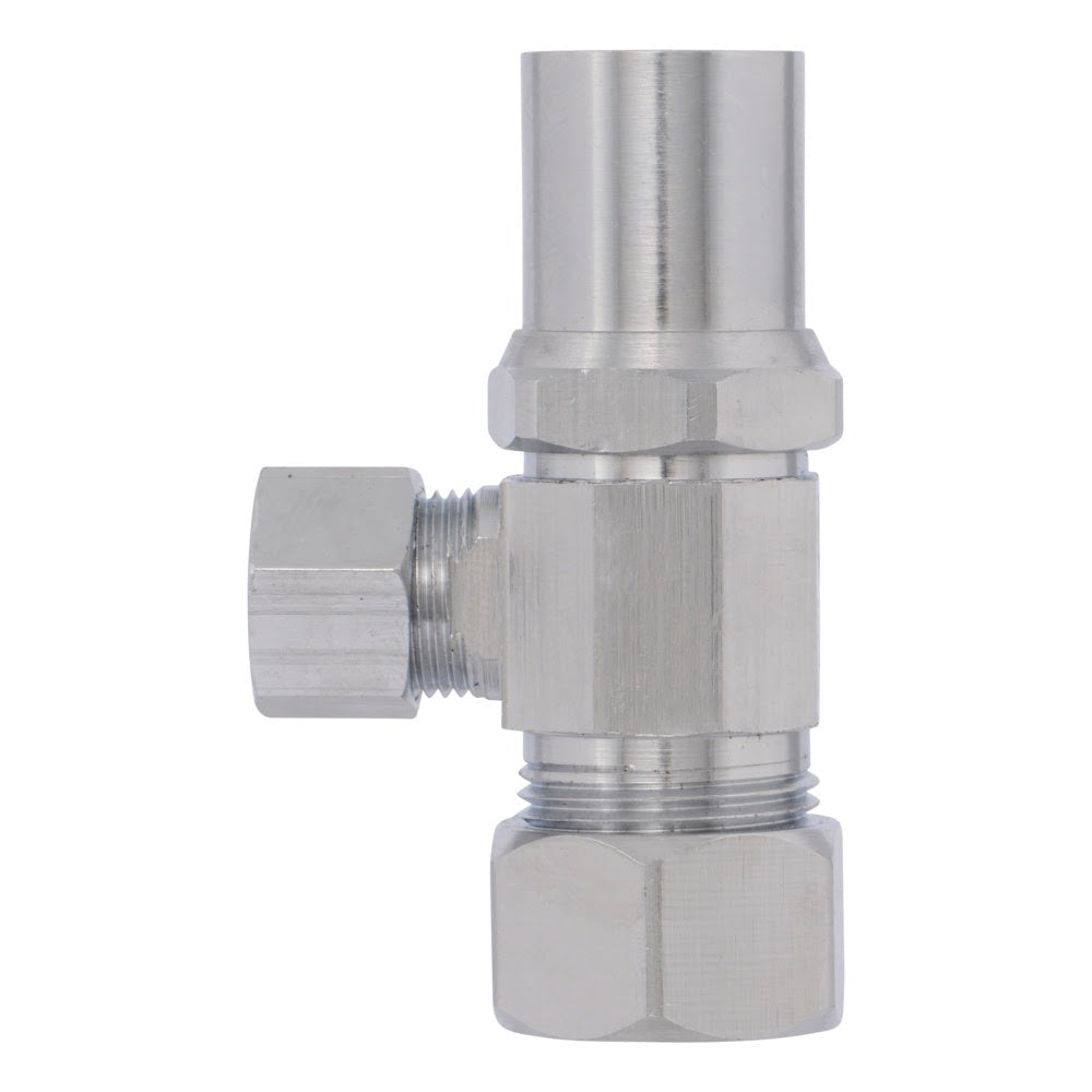 Eastman 04456LF 3/8 in. OD x 5/8 in. OD Compression Multi-Turn Angle Stop Valve Loose Key - 2