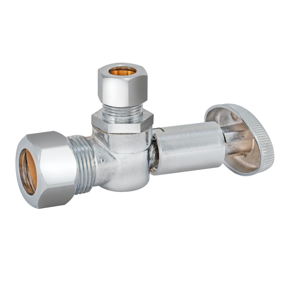 Eastman 10722LF 3/8 in. OD x 5/8 in. OD Quarter Turn Angle Stop Valve Loose Key - 2