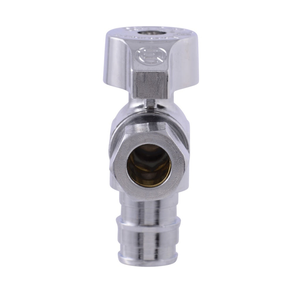 Eastman 10724LF 3/8 in. OD x 1/2 in. PEX Quarter Turn Expansion Angle Stop Valve - 3