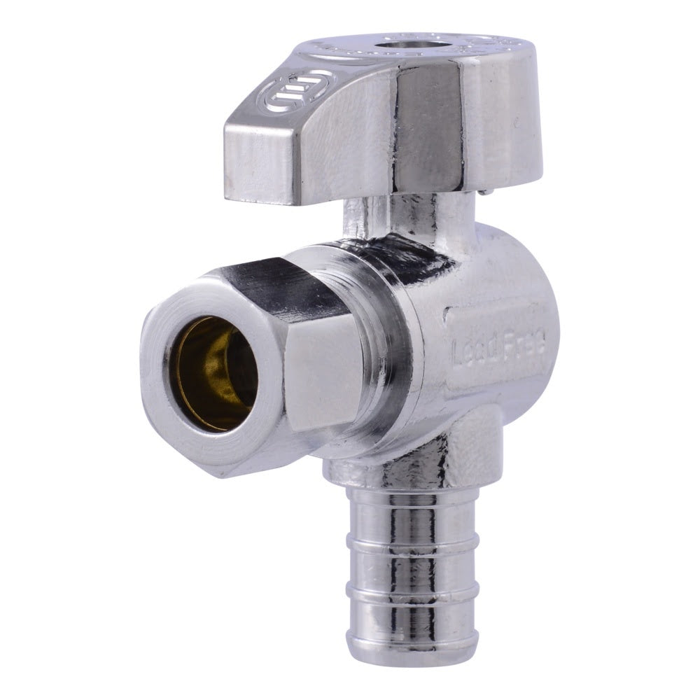 Eastman 10727LF 3/8 in. OD x 1/2 in. PEX Quarter Turn Angle Stop Valve