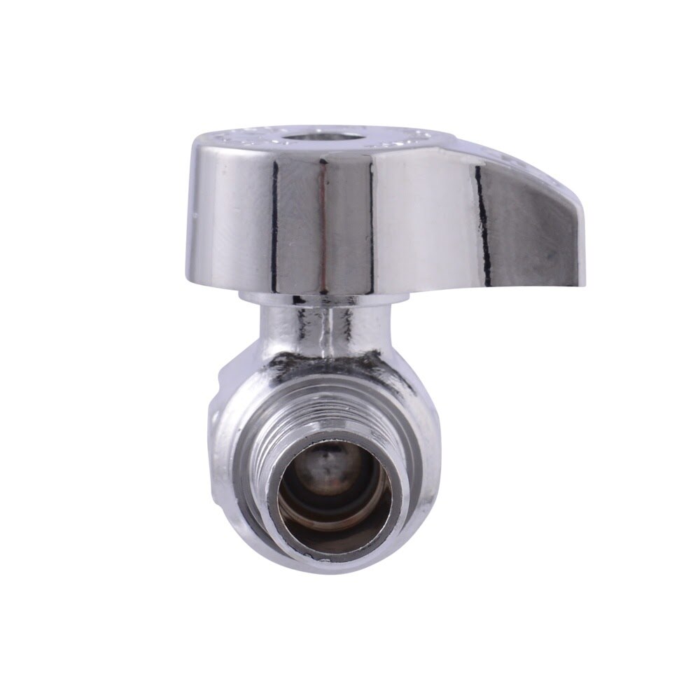 Eastman 10728LF 3/8 in. OD x 1/2 in. PEX Quarter Turn Crimp Straight Stop Valve - 3