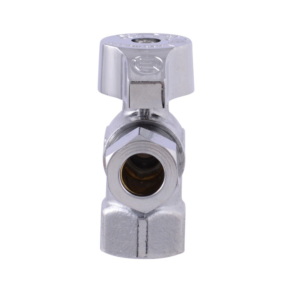 Eastman 10731LF 3/8 in OD x 3/8 in FIP Quarter Turn Angle Stop Valve - 3