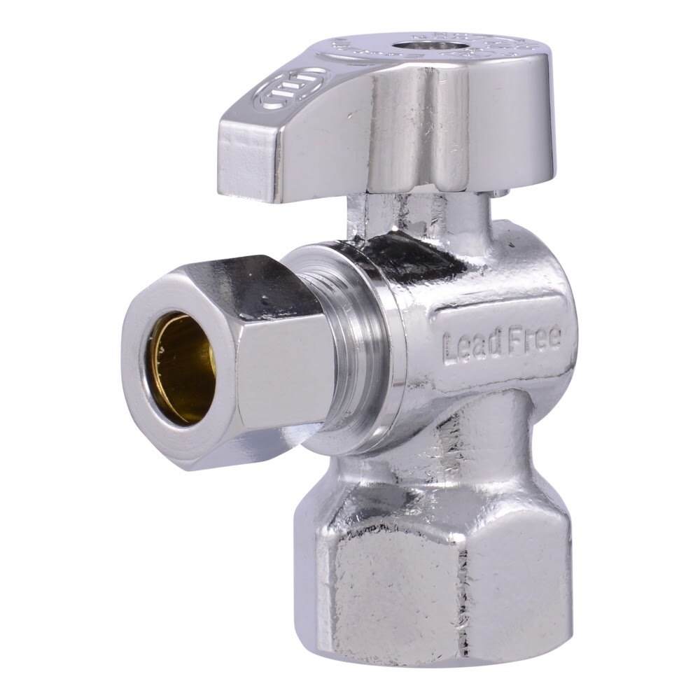 Eastman 10733LF 3/8 in. OD x 1/2 in. FIP Quarter Turn Lead Free Angle Stop Valve