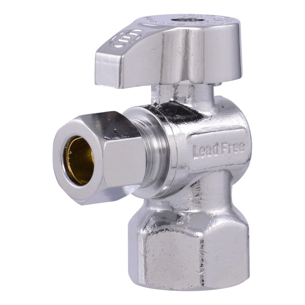 Eastman 10733LF 3/8 in. OD x 1/2 in. FIP Quarter Turn Lead Free Angle Stop Valve