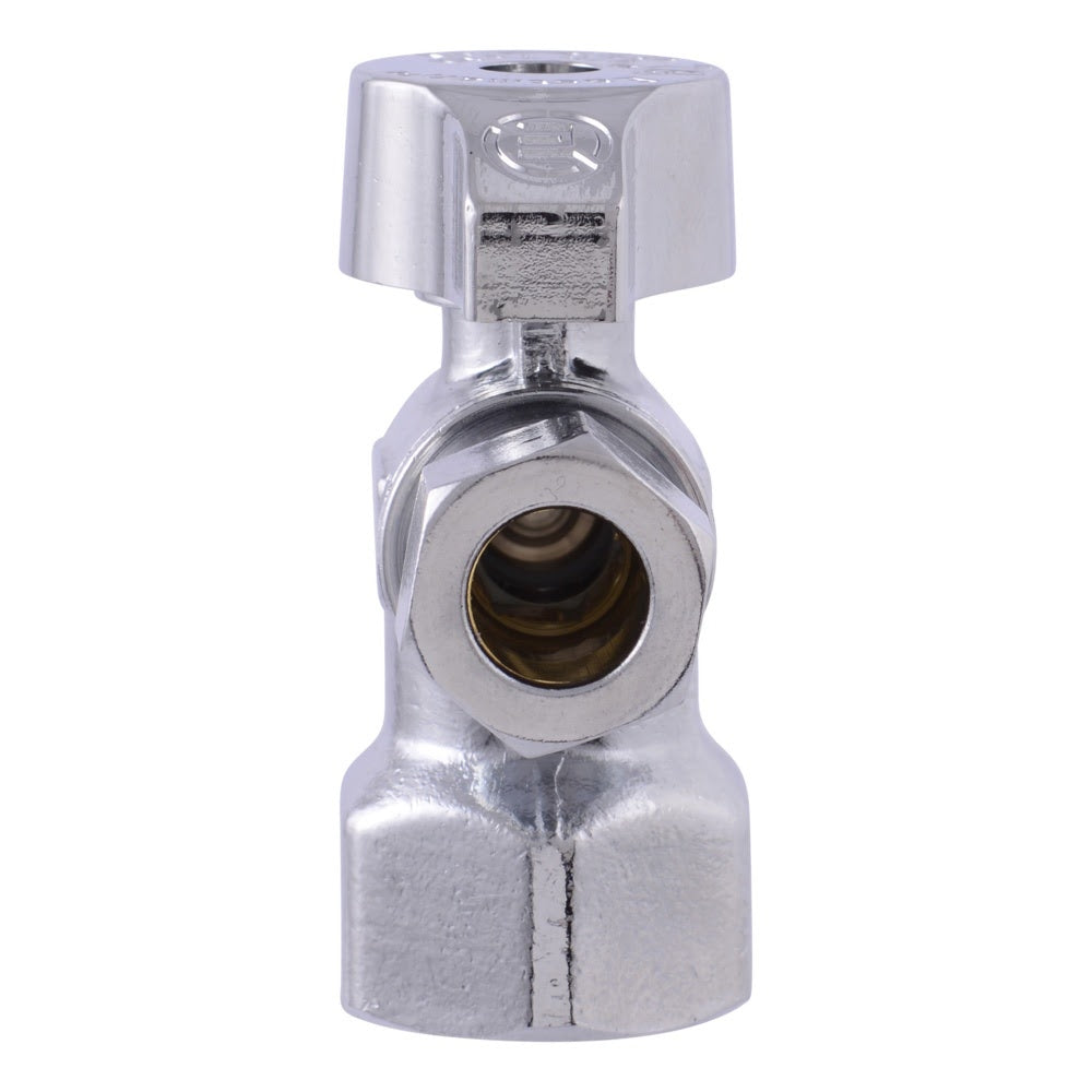 Eastman 10733LF 3/8 in. OD x 1/2 in. FIP Quarter Turn Lead Free Angle Stop Valve - 3