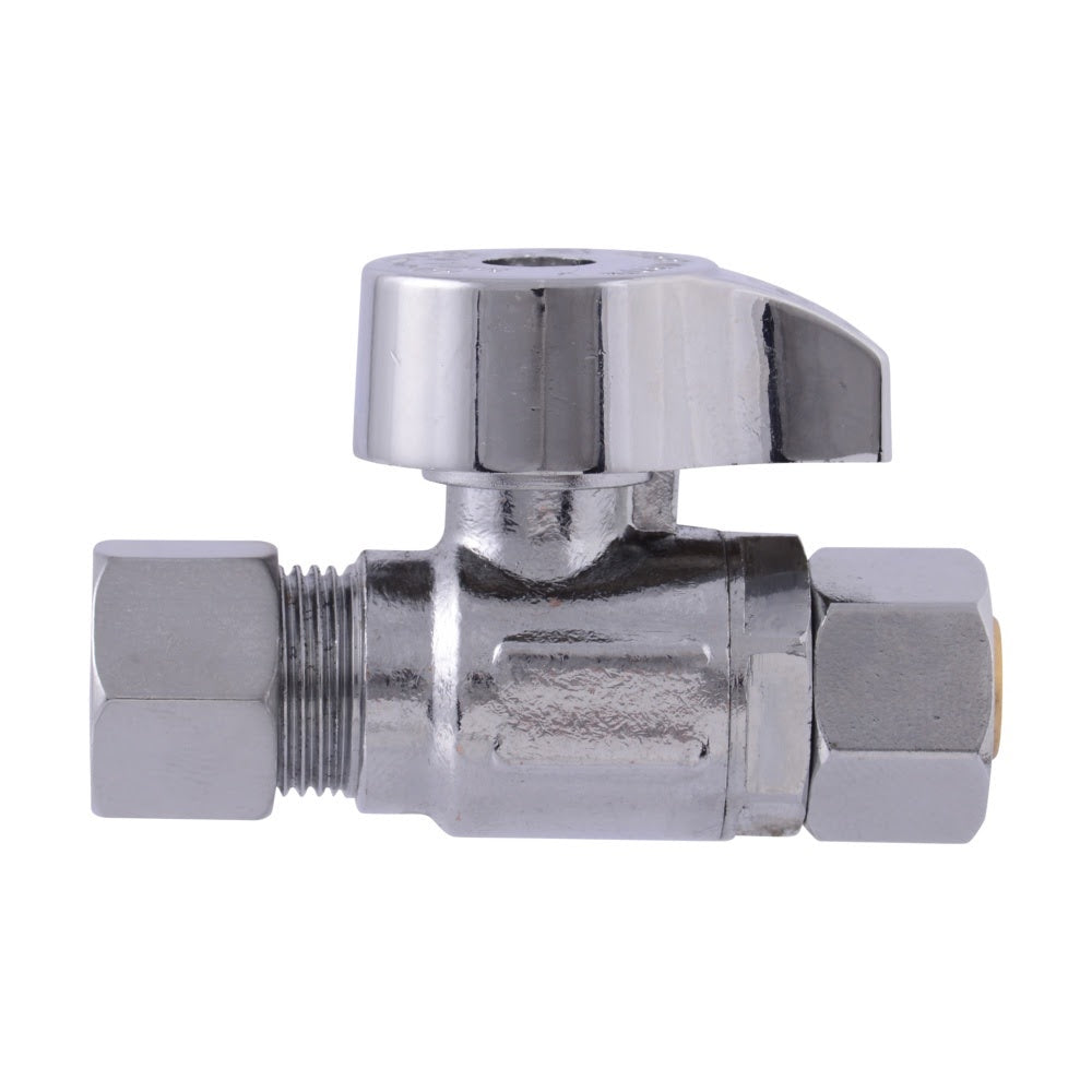 Eastman 10734LF 3/8 in. OD x 3/8 in. Female Compression Quarter Turn Repair Stop Valve - 2