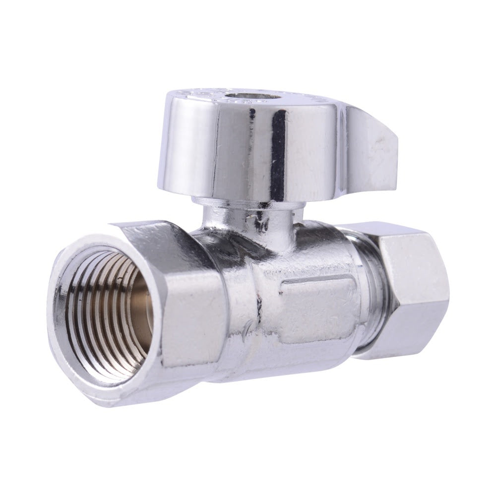 Eastman 10754LF 3/8 in. OD x 3/8 in. FIP Straight Quarter Turn Stop Valve