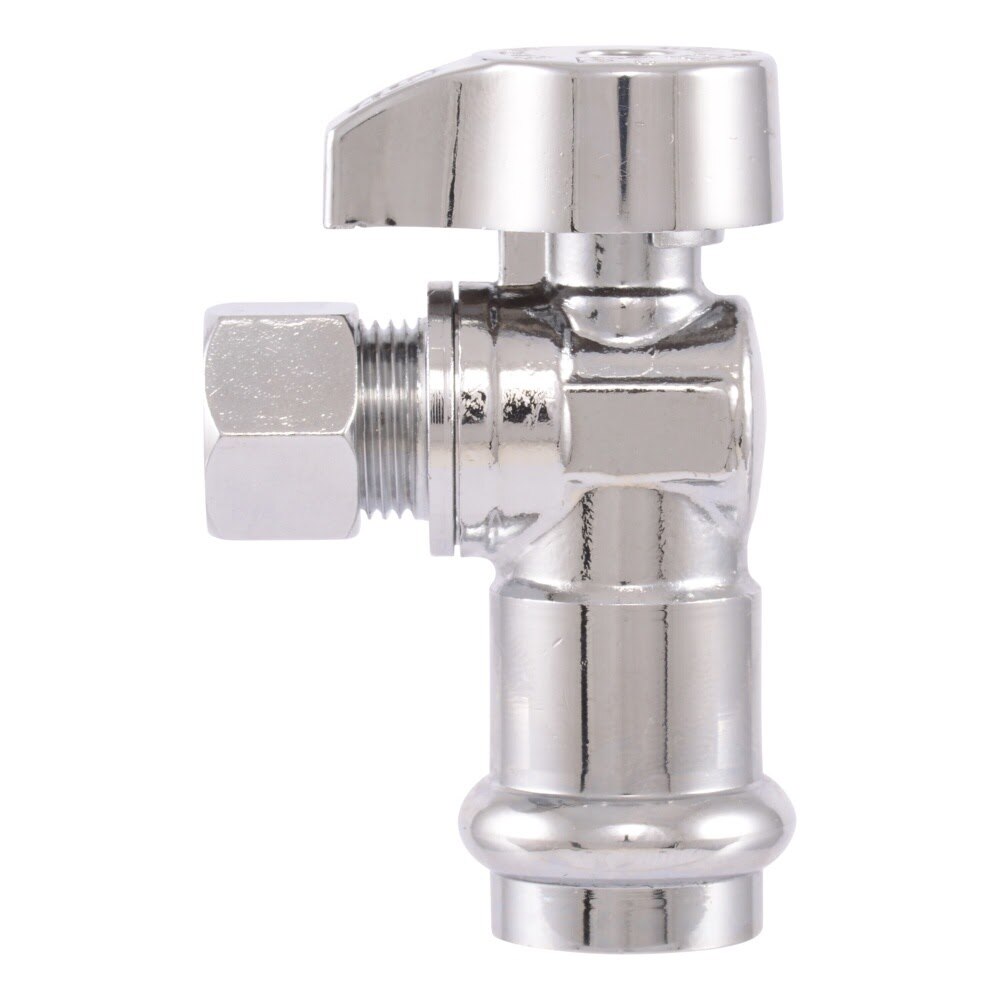Eastman 10760 1/2 in Press x 3/8 in OD Compression Quarter Turn Angle Stop Valve Lead Free - 2