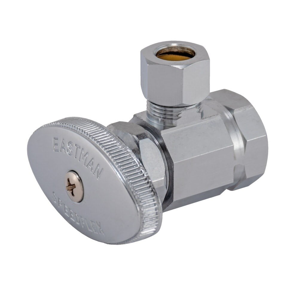 Eastman 10809LF 3/8 in. OD x 1/2 in. FIP Multi-Turn Angle Stop Valve with Brass Stem