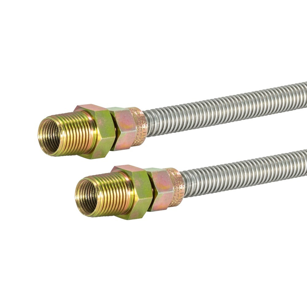 Eastman 10SS505012 3/8 in. OD x 12 in. L Stainless Steel Gas Connector with 1/2 in. MIP Ends - 2