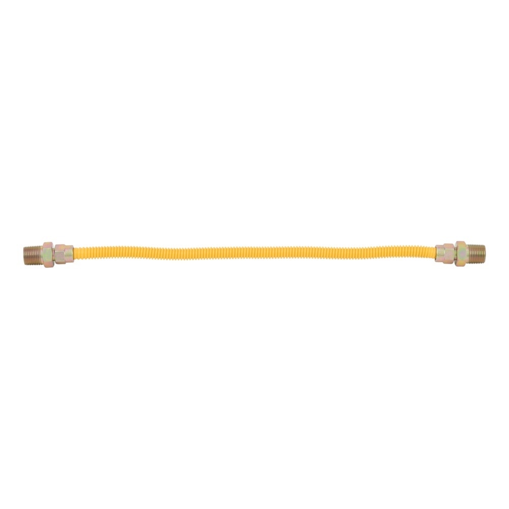 Eastman 10YE505018 18 in. Yellow Stainless Steel Gas Connector 3/8 in. OD 1/2 in. MIP x 1/2 in. MIP - 2