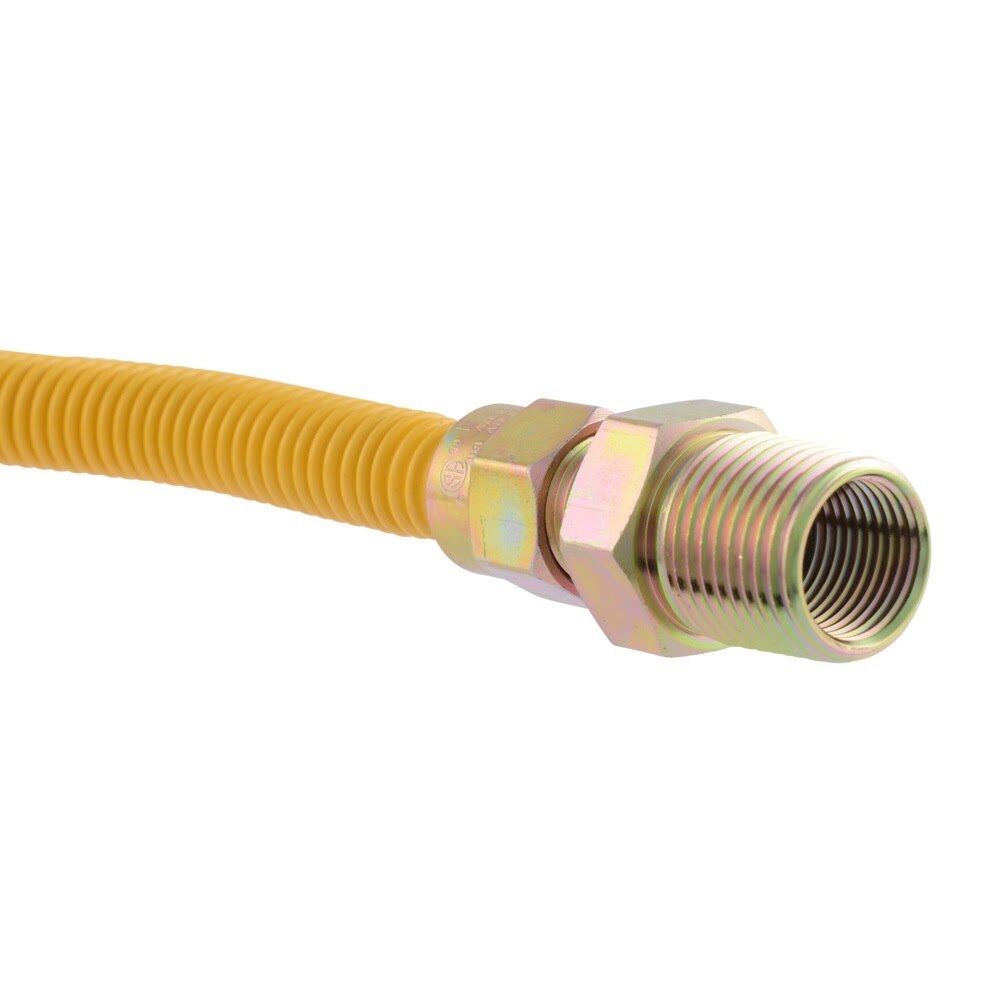 Eastman 10YE505036B 36 in 3/8 in OD Yellow Stainless Steel Gas Connector 1/2 in MIP x 1/2 in MIP - 3