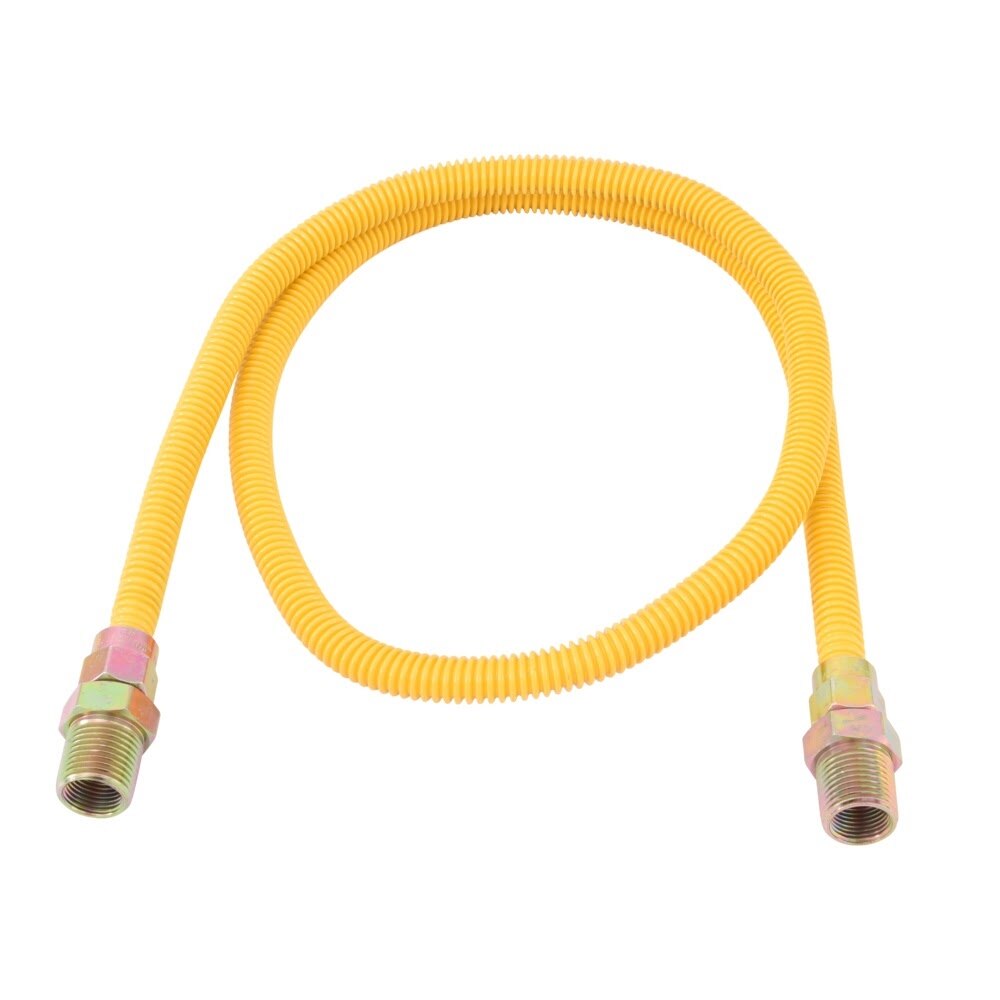 Eastman 10YE505048 3/8 in. OD x 48 in. L Yellow Coated Stainless Steel Gas Connector - 3