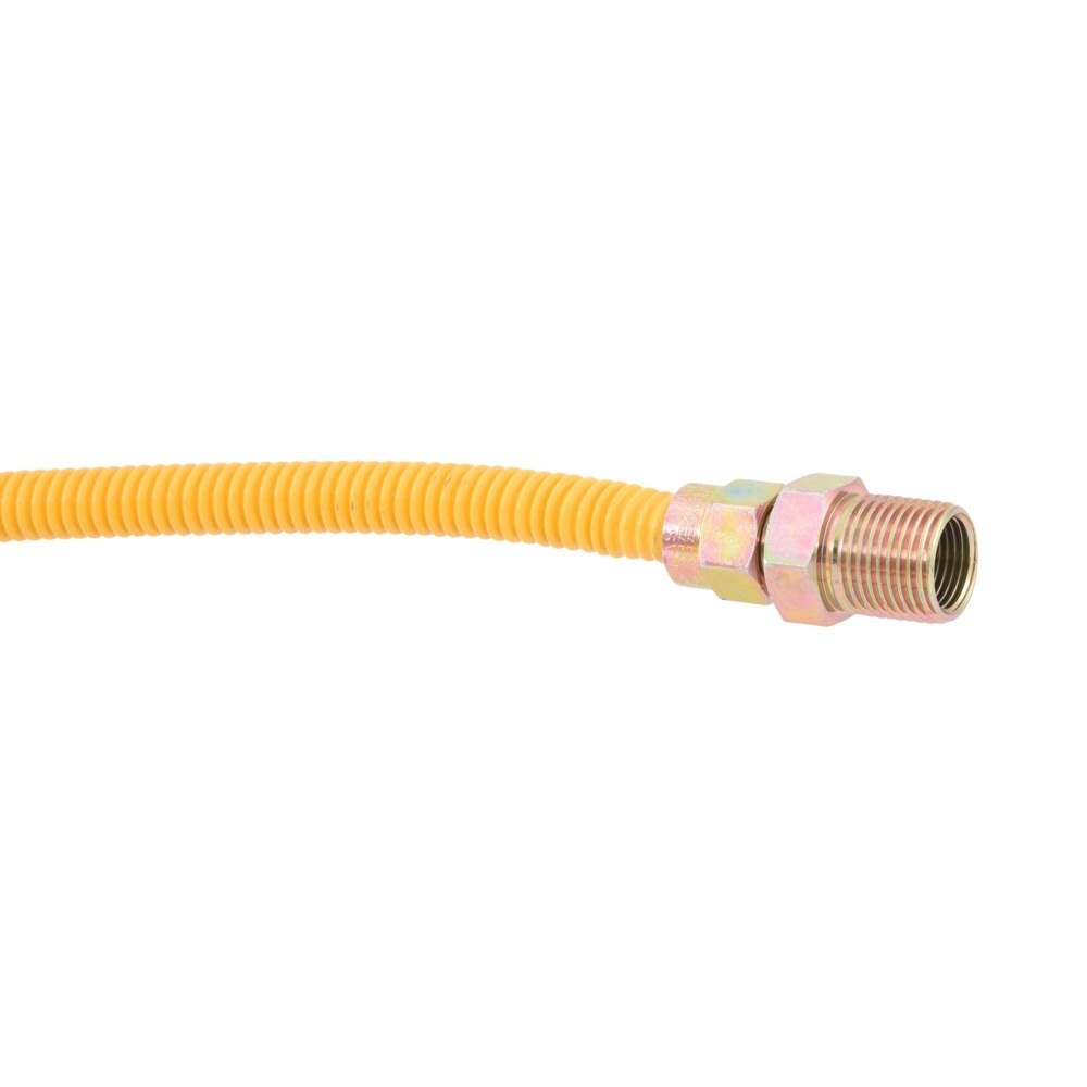 Eastman 10YE505072 72 in Yellow Stainless Steel Gas Connector 3/8 in OD with 1/2 in MIP x 1/2 in MIP - 2
