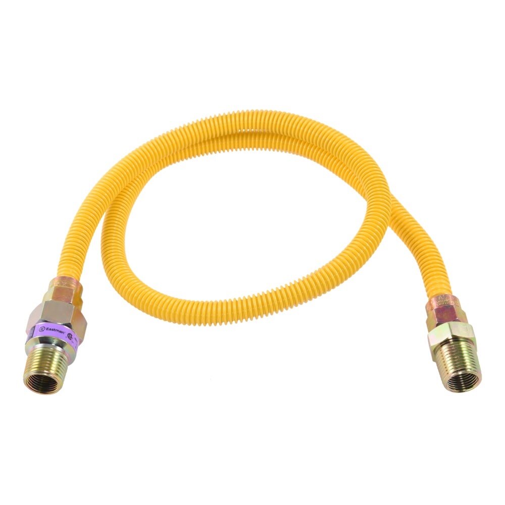 Eastman 10YE50V036B 3/8 in. x 36 in. EFV Stainless Steel Gas Connector with 1/2 in. MIP Ends - 2