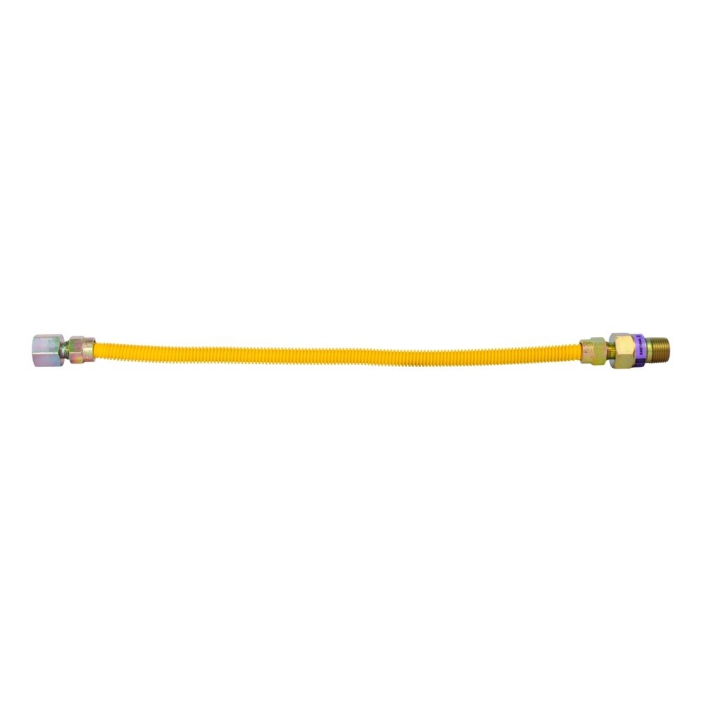 Eastman 10YE51V018B 18 in 3/8 in OD Stainless Steel Gas Connector with 1/2 in FIP x 1/2 in MIP EFV - 2