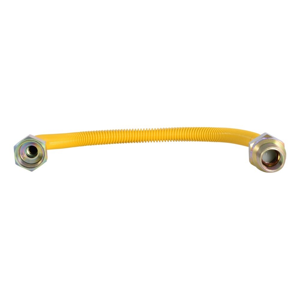 Eastman 10YE51V018B 18 in 3/8 in OD Stainless Steel Gas Connector with 1/2 in FIP x 1/2 in MIP EFV - 3