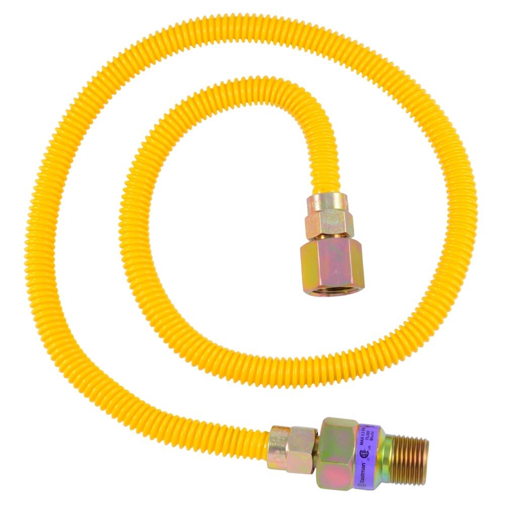 Eastman 10YE51V036B 3/8 in. x 36 in. Yellow EFV Gas Connector 1/2 in. FIP x 1/2 in. MIP